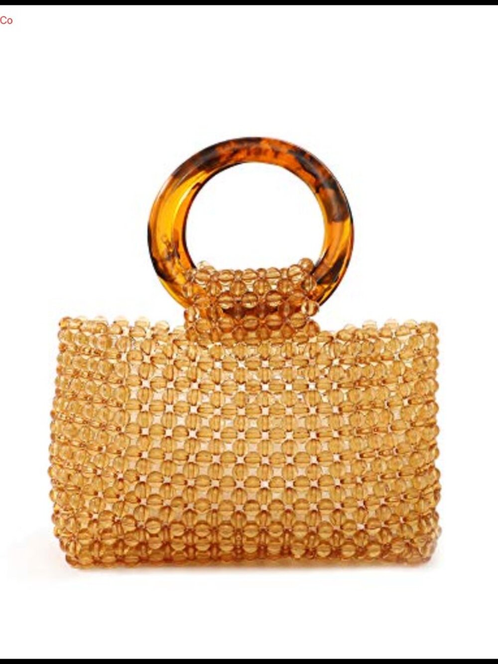 Transparent Beaded Acrylic Handbag Evening Bag for Wedding Party Handmade